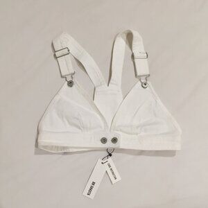 BB Dakota White Denim Bralette Crop Top